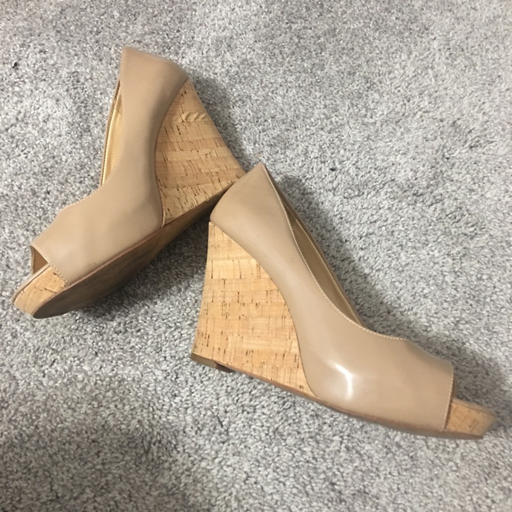 Jessica Simpson Nude Wedge Pump